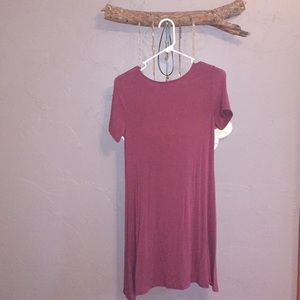 Maroon T-Shirt Dresses